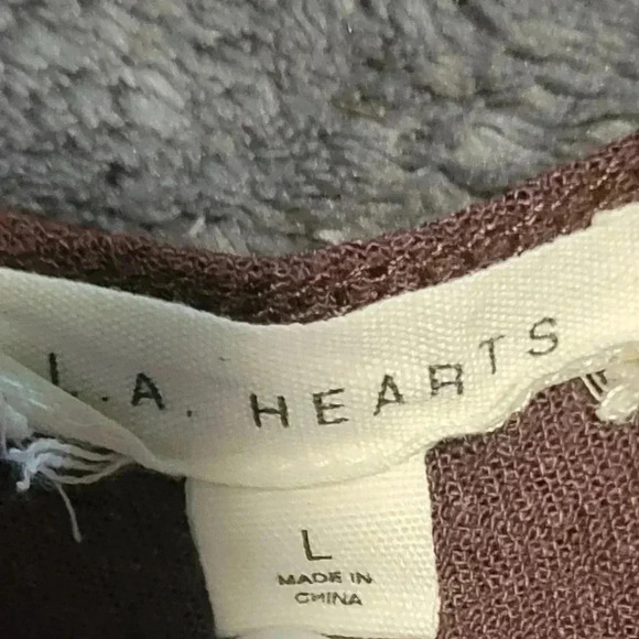 Pac Sun LA Hearts Coquette Bustier mini dress, color brown, size large - Picture 5 of 5